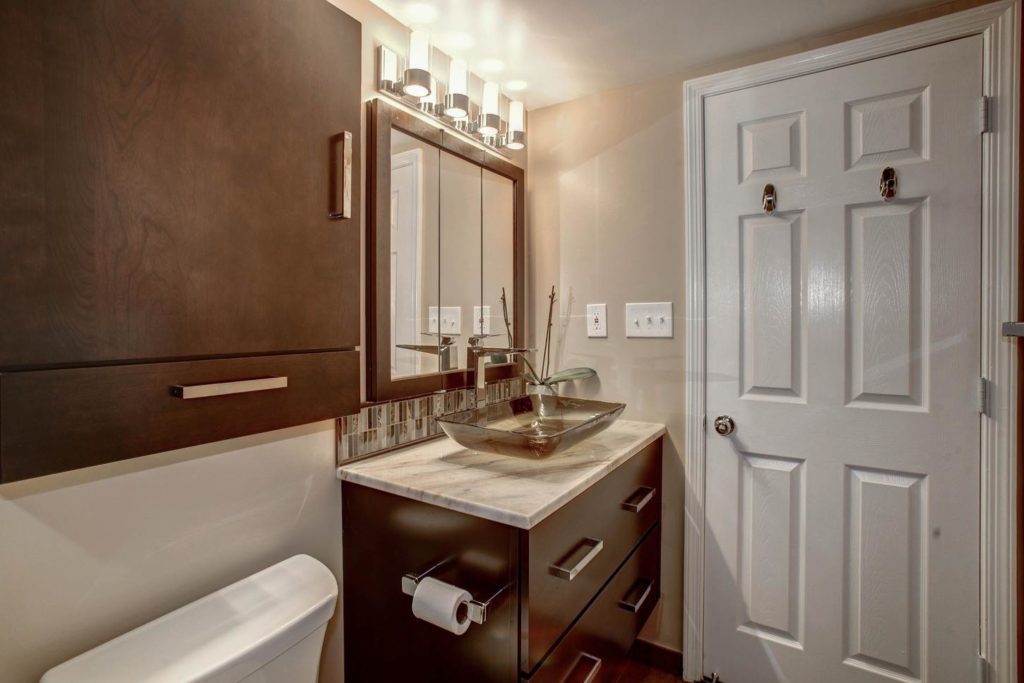 Trough Sink in Guest Bathroom