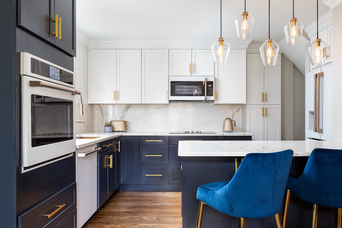 Photo of a kitchen designed for a wine lover