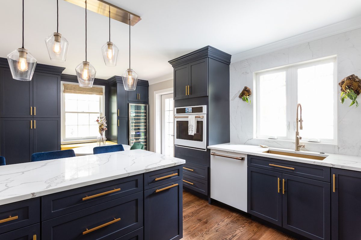 Photo of a kitchen designed for a wine lover