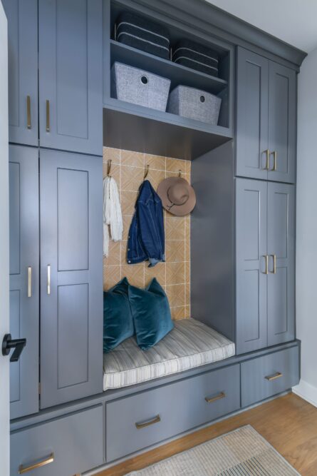 Photo of the mudroom which was part of the home design project
