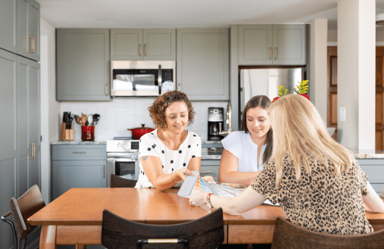 Akg Design Studio Llc Arlington Va Anna Gibson On Fixr List Of 124 Top Interior Designers Anna Meeting With Client In Kitchen Innovative Bathroom Renovation