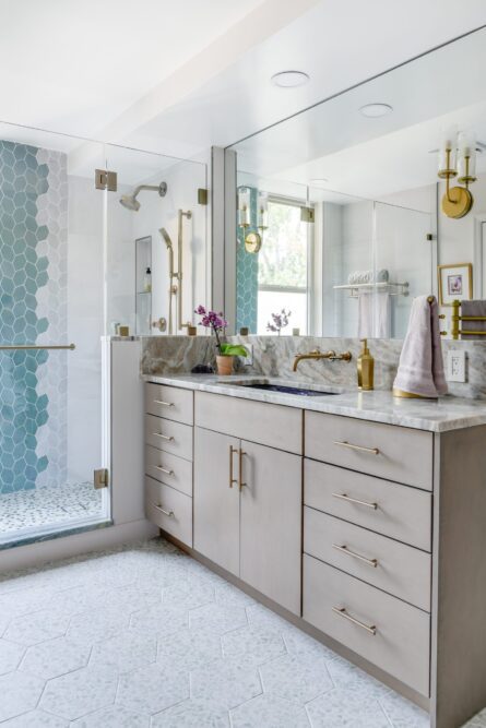 Photo of a bathroom remodel in Reston VA