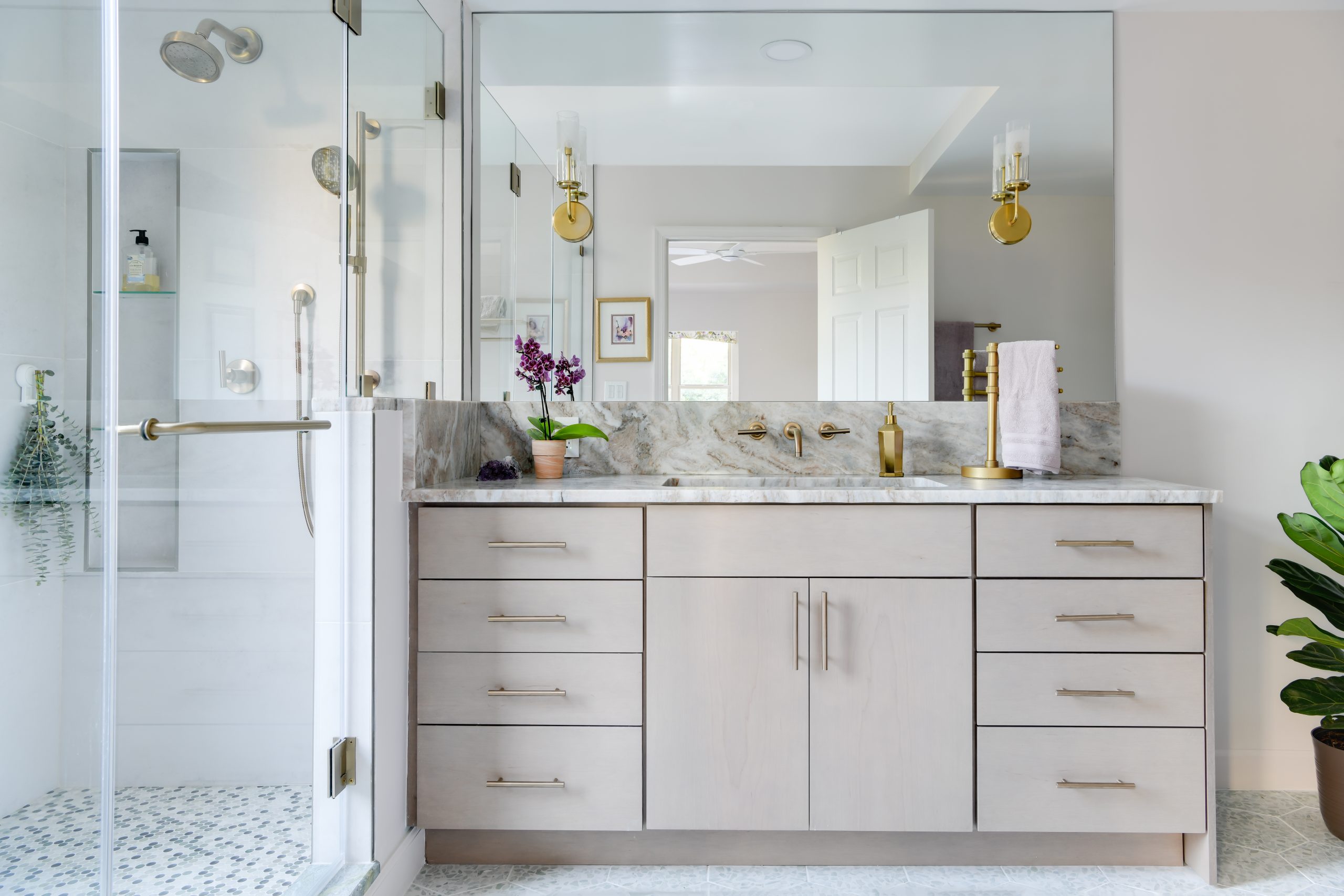 Photo of a bathroom remodel in Reston VA