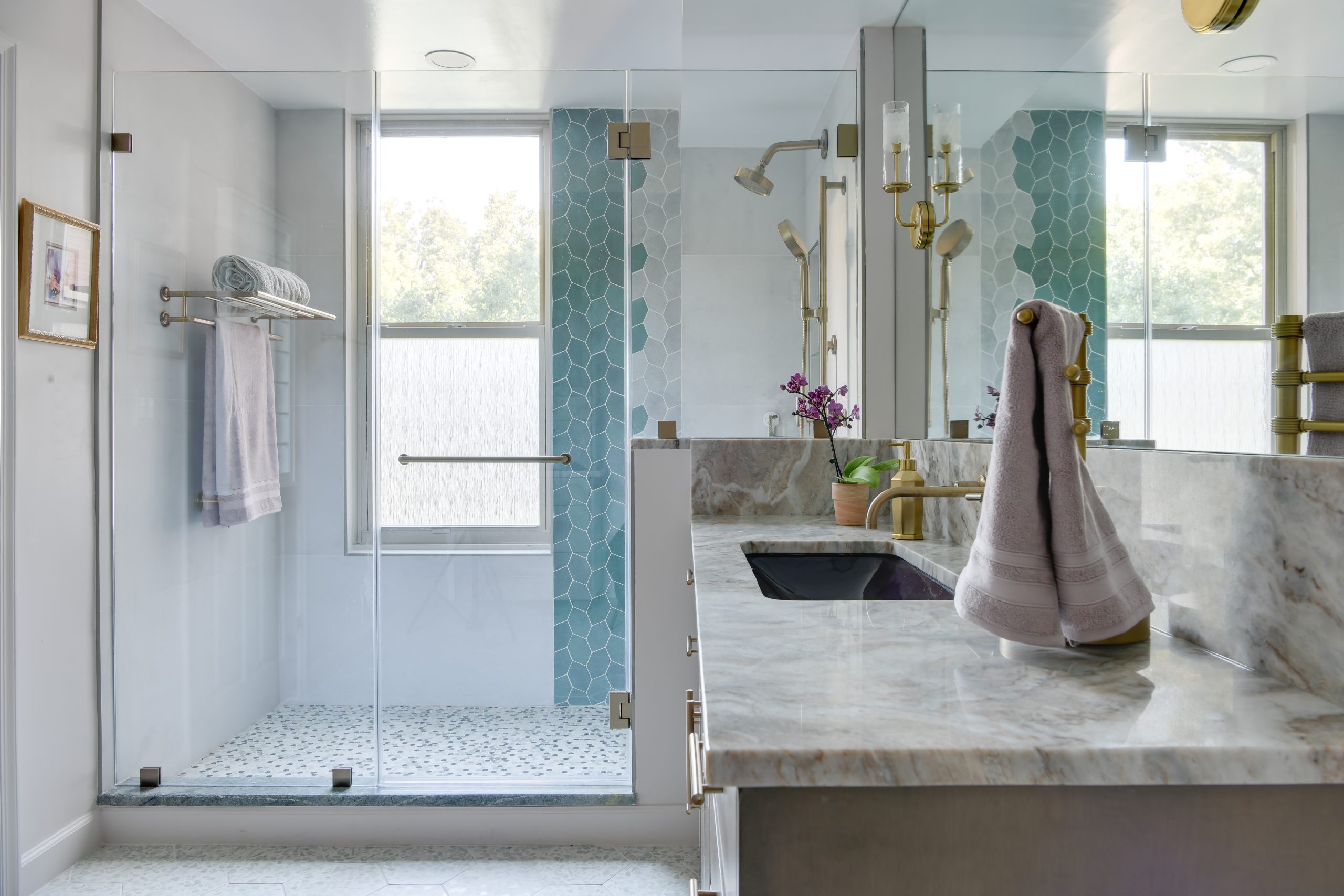 Photo of a bathroom remodel in Reston VA