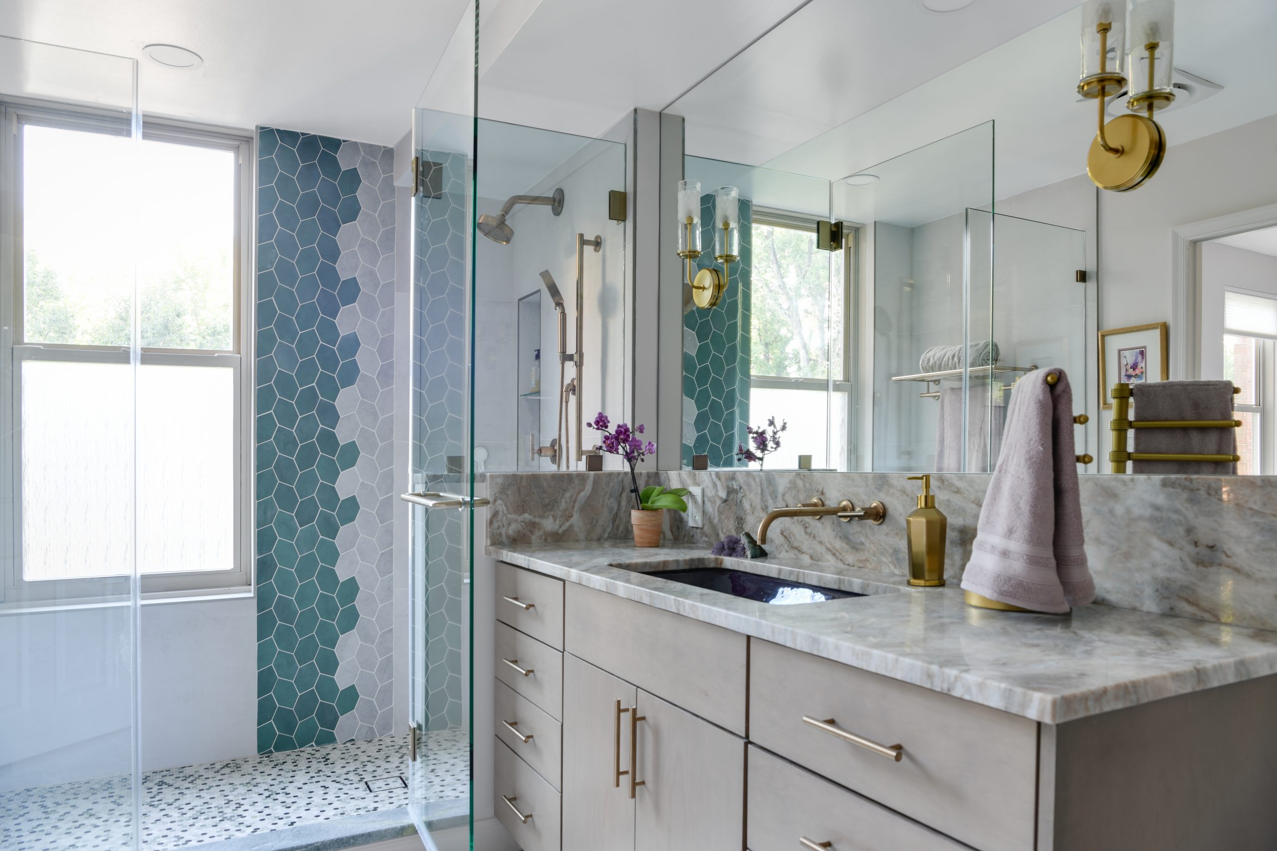 Photo of a bathroom remodel in Reston VA