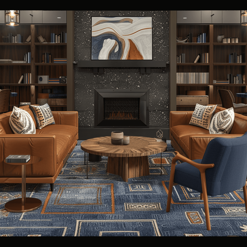 Photo of a meeting space, part of a commercial design project